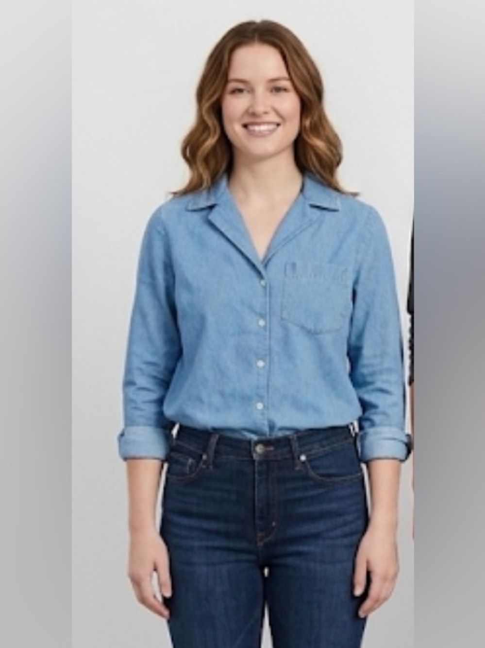 SHADES OF GREY BY MICAH COHEN Light Blue Denim Shirt XXS NWT